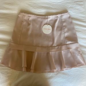 See By Chloe blush pink mini skirt